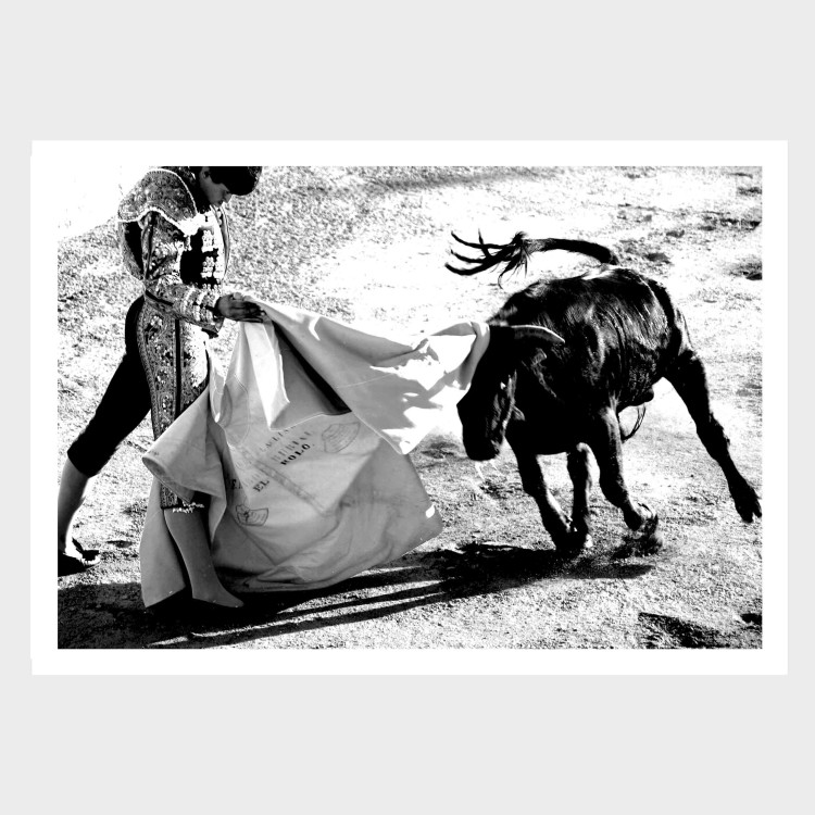 Fotografia autorska czarno biała Corrida, Mijas IV