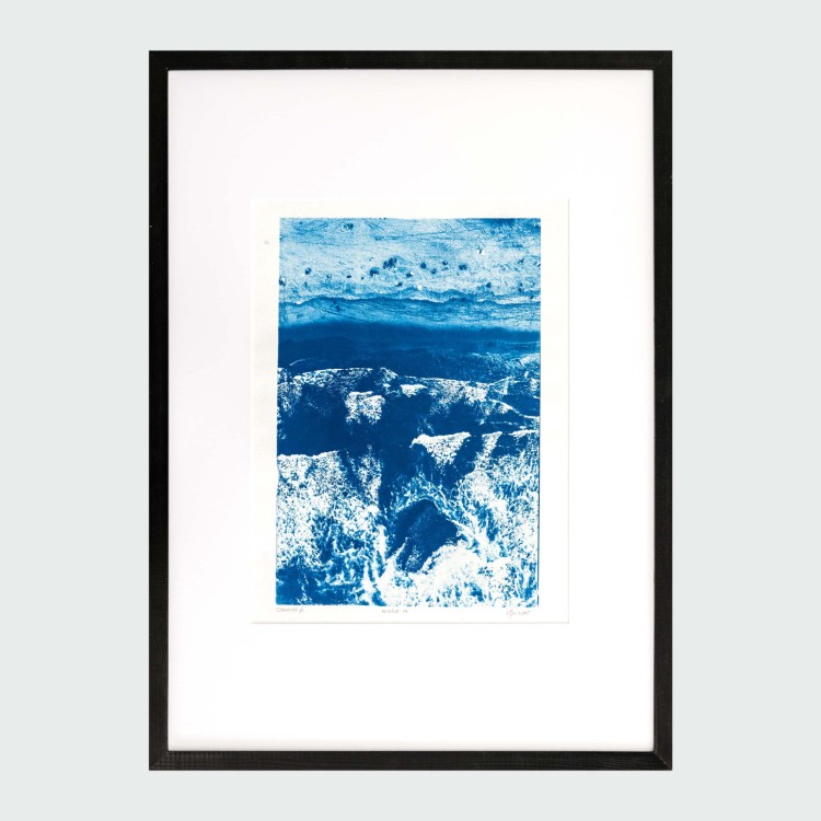Cyjanotypia. Unikalna fotografia w ramce 50x70cm, oryginał 1/1. "Algarve IX"