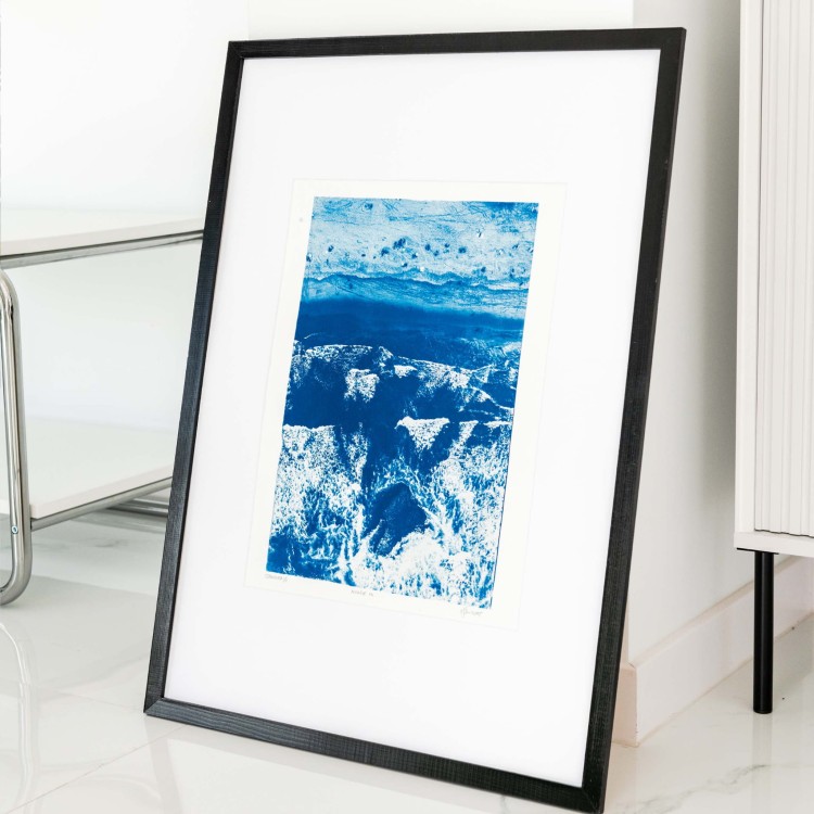 Cyjanotypia. Unikalna fotografia w ramce 50x70cm, oryginał 1/1. "Algarve IX"