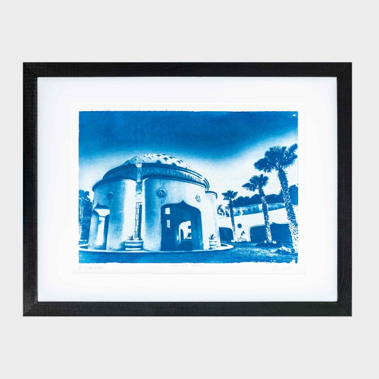 Cyjanotypia. Autorska fotografia w ramce, unikat 1/1. "Kalithea,Rhodes" 30x40cm