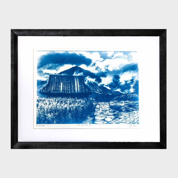 Cyjanotypia. Autorska fotografia w ramce, unikat 1/1. "Hala Gąsienicowa V" 30x40cm