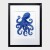 Linoryt - Octopus, ośmiornica w ramie 30x40cm
