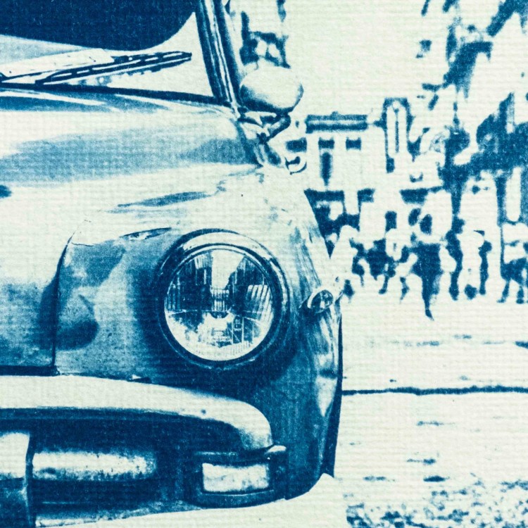Cyjanotypia. Autorska fotografia w ramce, unikat 1/1. "Habana Vieja IV" 30x40cm
