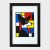 Egzemplarz kolekcjonerski No: 1/29 Linoryt Pies Mondrian II - pies, w ramie 20x30cm