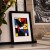 Egzemplarz kolekcjonerski No: 1/29 Linoryt Pies Mondrian II - pies, w ramie 20x30cm