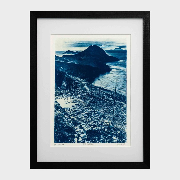 Cyjanotypia. Autorska fotografia w ramce, unikat 1/1. "Sao Lourenco" 30x40cm