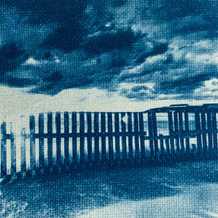Cyjanotypia. Autorska fotografia w ramce, unikat 1/1. "Tarifa" 30x40cm