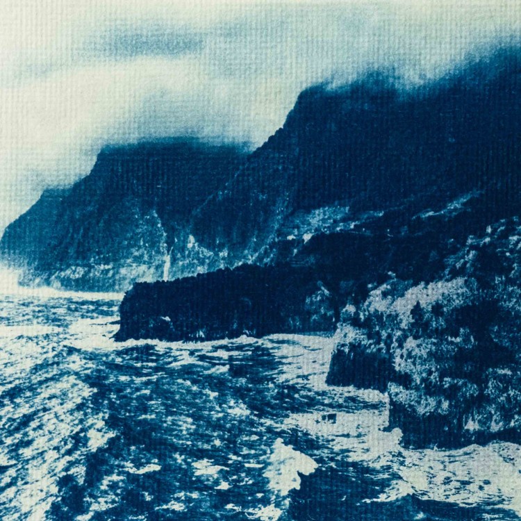 Cyjanotypia. Autorska fotografia w ramce, unikat 1/1. "Seixal II" 30x40cm