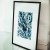 Cyjanotypia. Autorska fotografia w ramce, unikat 1/1. "Inter Garmina IV" 50x70cm
