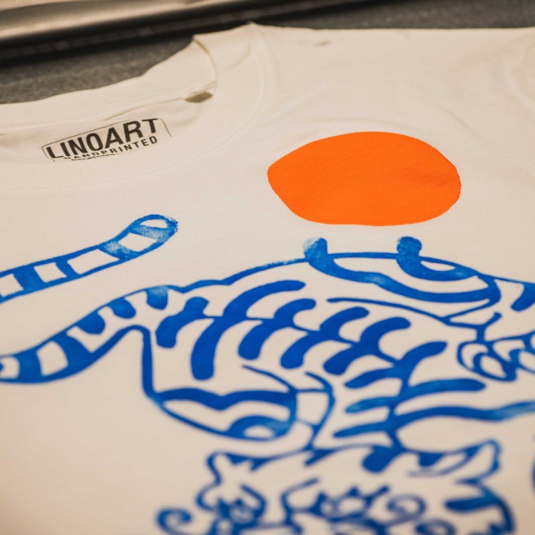 Tiger - Koszulka z linorytem+ CUSTOM, relaxed fit