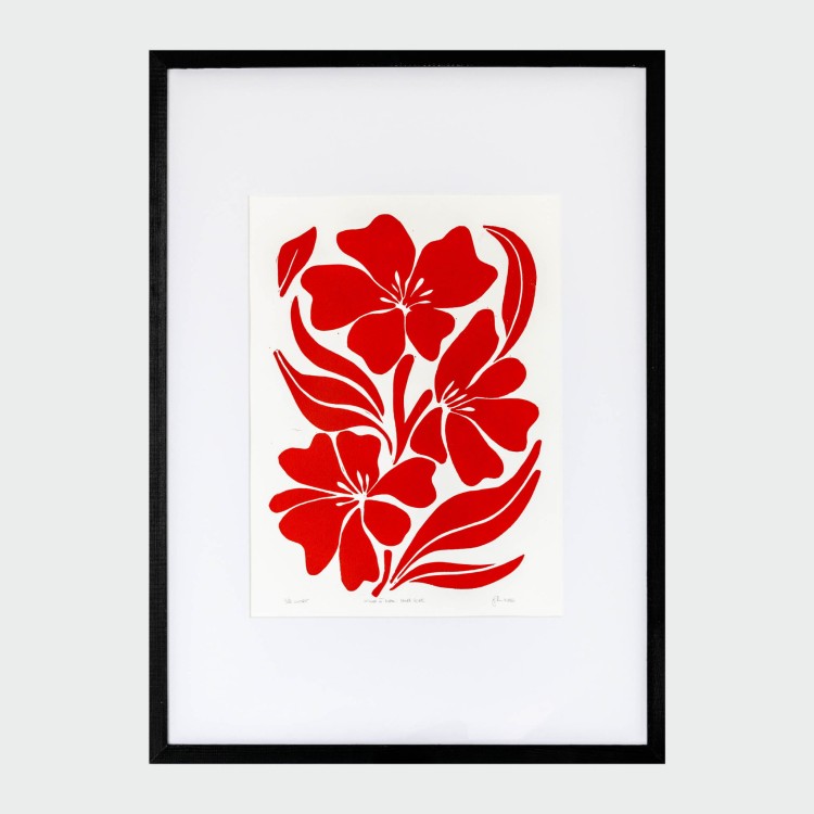 Linoryt Natura et Forma V: Figura Florum - w ramie 50x70cm