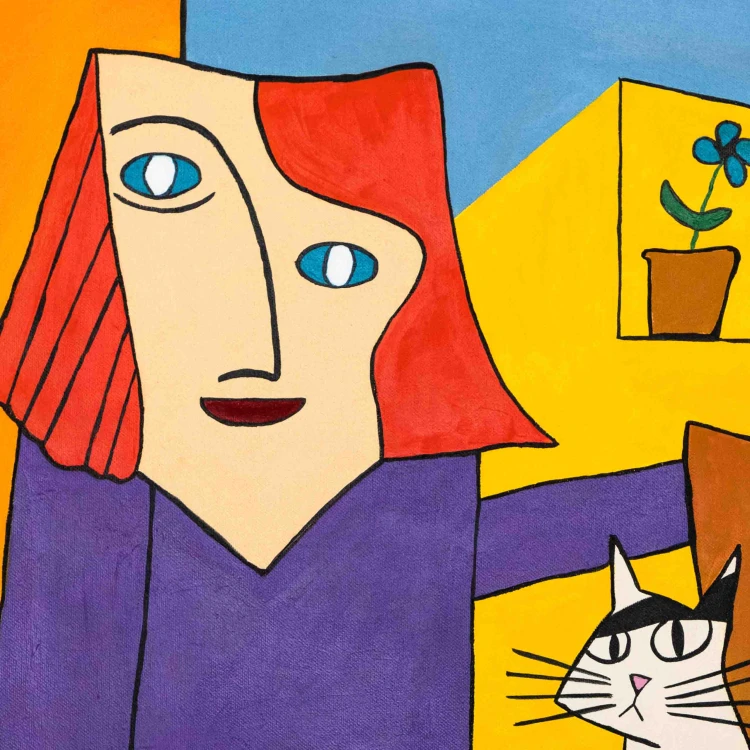 obraz Las Felinas akryl/płótno 60x80cm w ramie, 2026