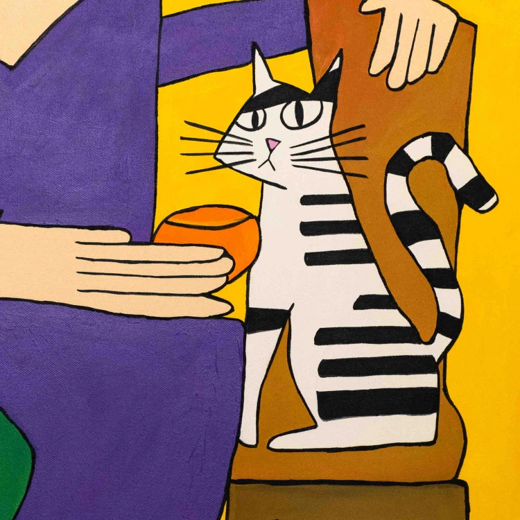 obraz Las Felinas akryl/płótno 60x80cm w ramie, 2026