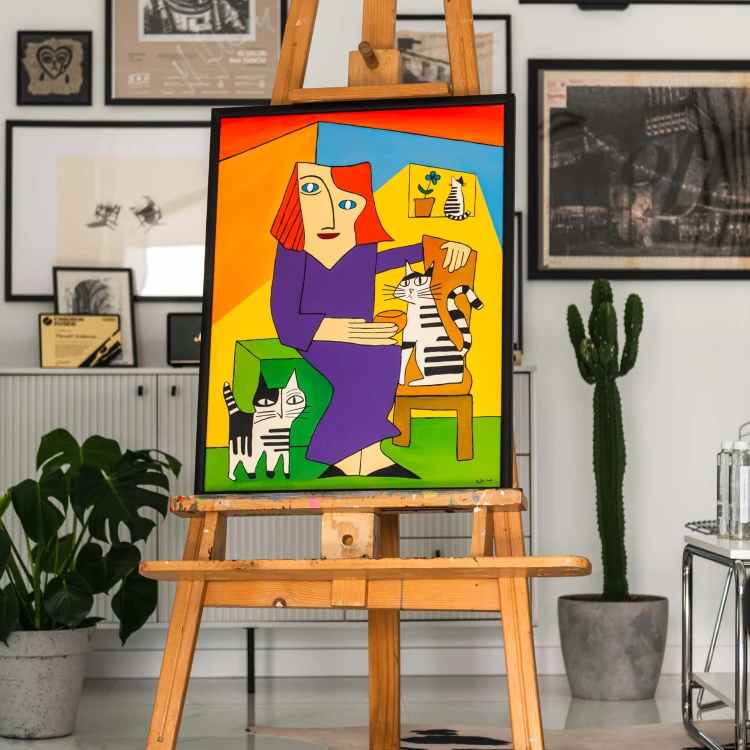 obraz Las Felinas akryl/płótno 60x80cm w ramie, 2026
