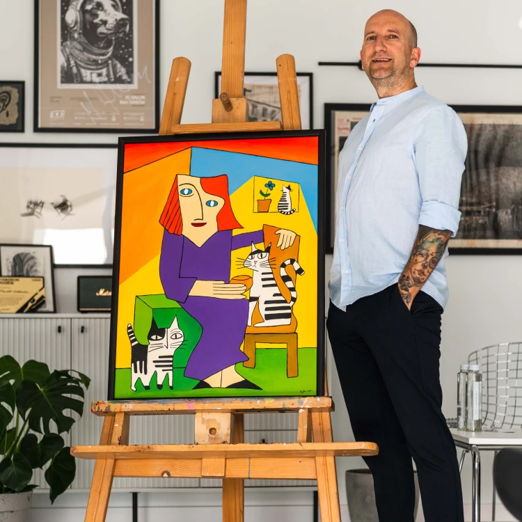 obraz Las Felinas akryl/płótno 60x80cm w ramie, 2026