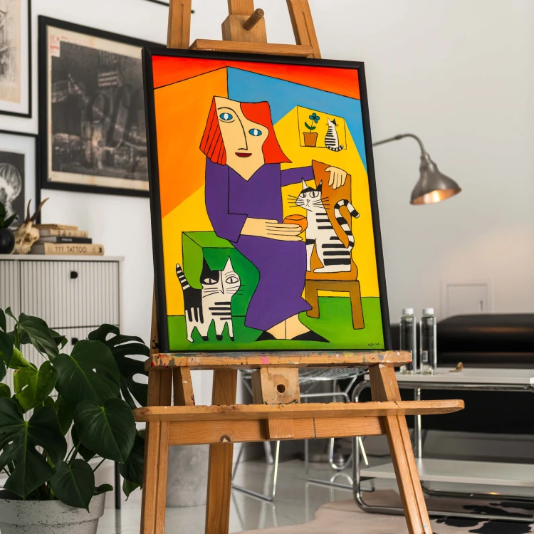 obraz Las Felinas akryl/płótno 60x80cm w ramie, 2026
