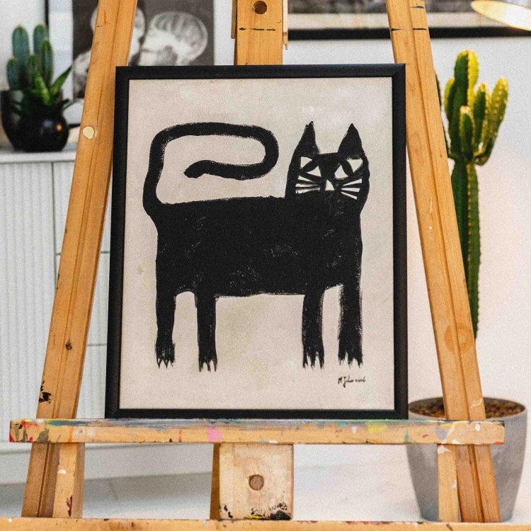obraz Kot akryl/płótno 40x50cm w ramie, 2026