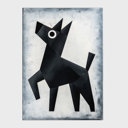 obraz Canis II akryl/płótno 50x70cm w ramie, 2026