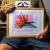 Linoryt Funchal oryginalna grafika warsztatowa w drewnianej ramce