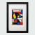 Oryginalna grafika warsztatowa wykonana techniką linorytu "Pies Mondrian"